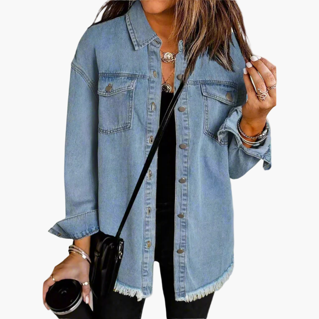 Veste en jean décontractée vintage pour tous les jours