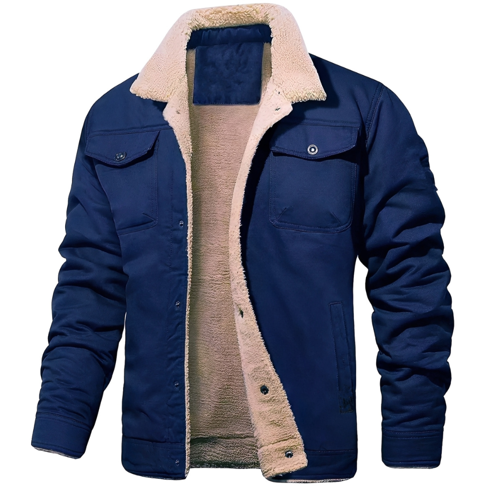 Veste d'hiver homme chaude doublée extérieur