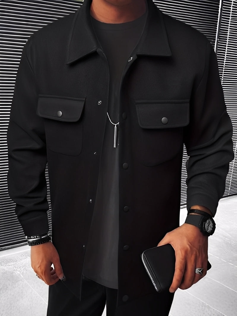 Veste à carreaux confortable avec poches pour homme