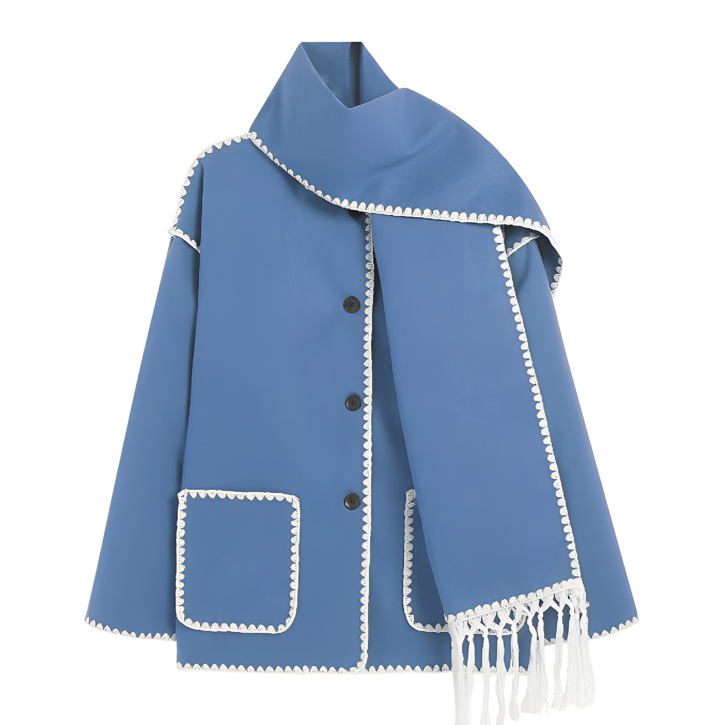 Élégante veste en laine pour femme à col châle