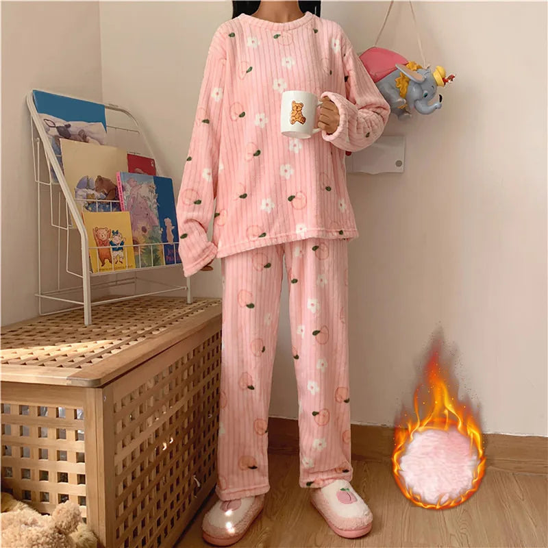 Pyjamas en polaire douce pour femmes - Chauds et confortables
