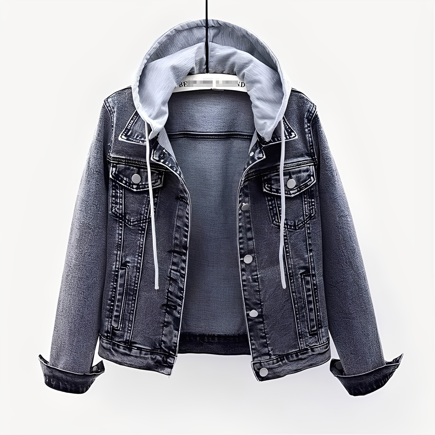 Veste en jean femme capuche tendance