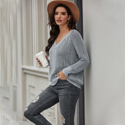 Pulls amples Tricot Manches longues Col en V