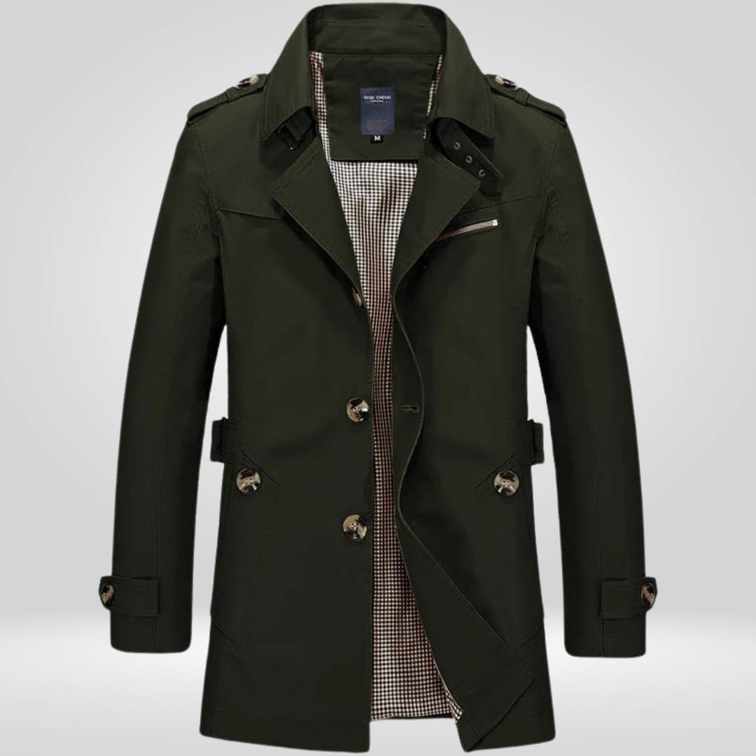 Trench-coat classique long pour homme