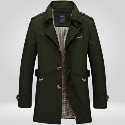 Trench-coat classique long pour homme