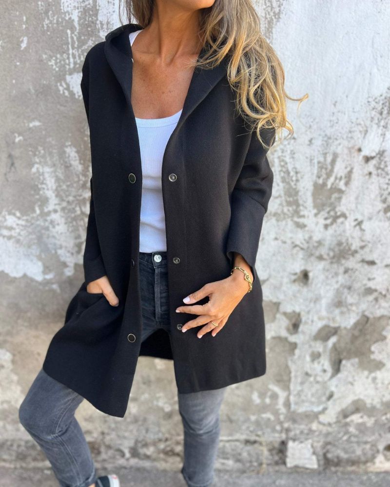 Veste à capuche confortable style décontracté
