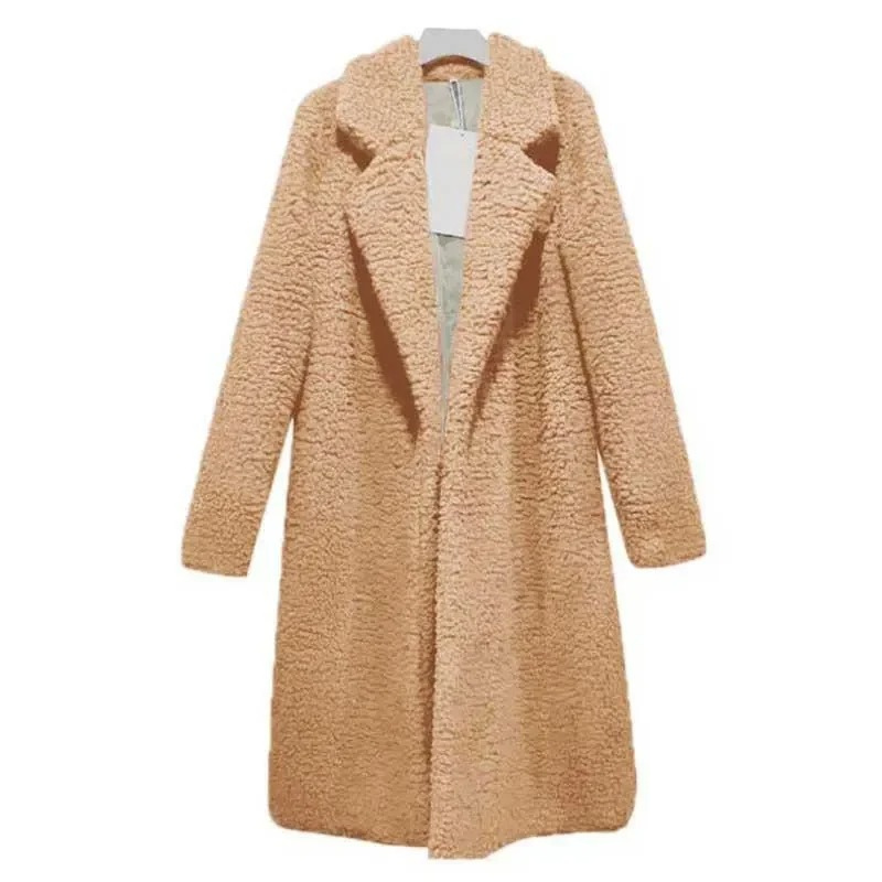 Manteau d'hiver doux aspect duveteux