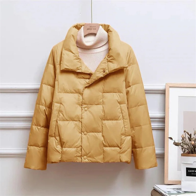 Doudoune matelassée d'hiver pour femme | Col montant
