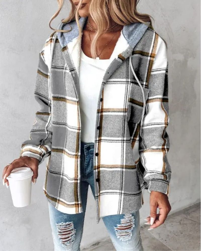 Veste en flanelle souple imprimée