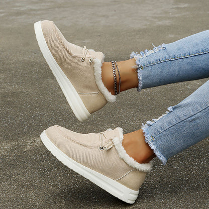 Baskets chaudes fourrées pour femme