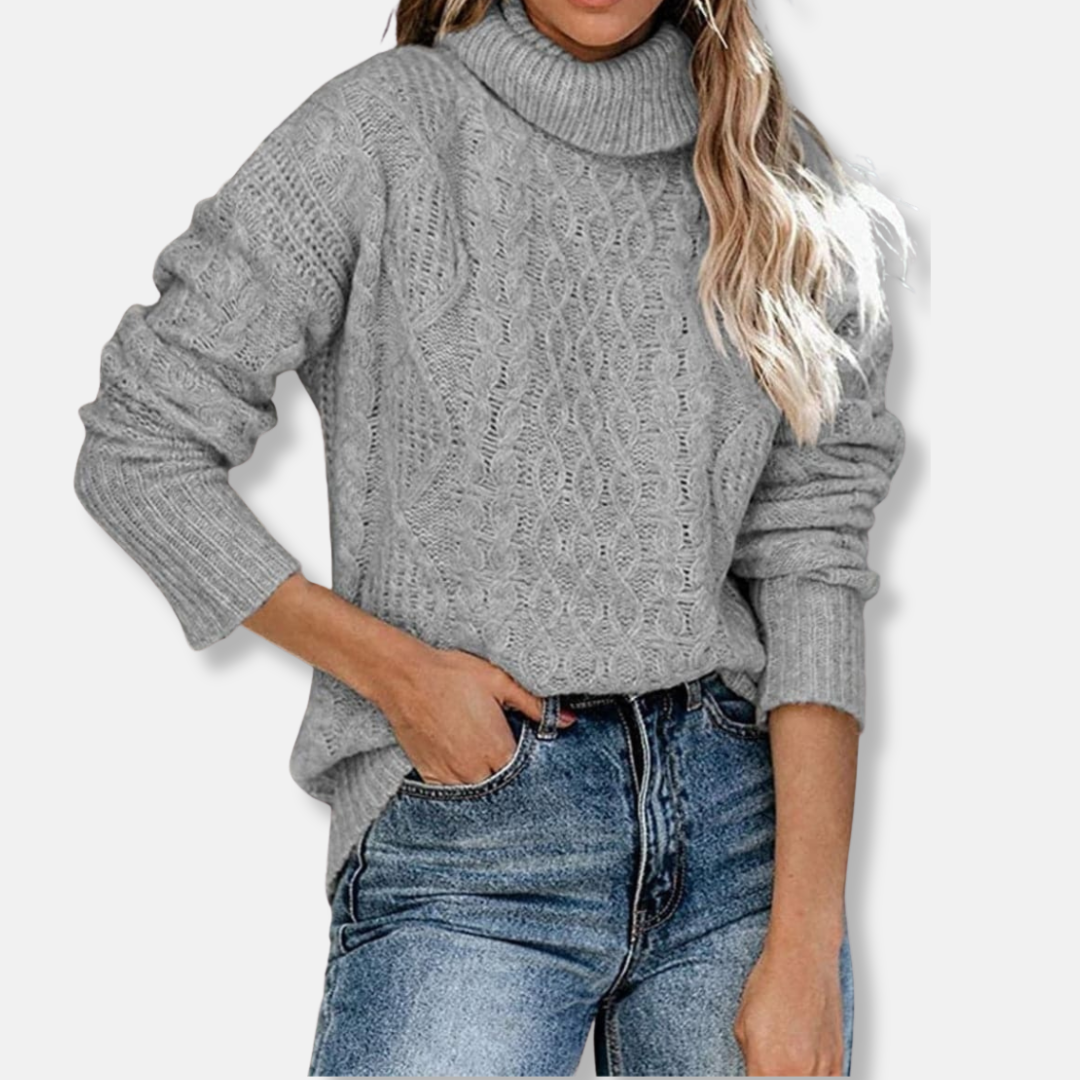 Pull à col roulé doux pour femmes Tunique