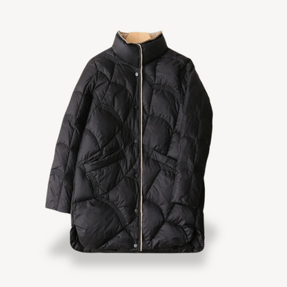 Veste de ski chaude pour femme rembourrée de duvet
