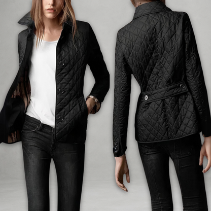 Veste d'hiver chaude et matelassée avec des boutons