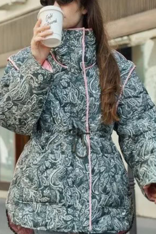 Veste à manches longues confortable en coton Coupe décontractée