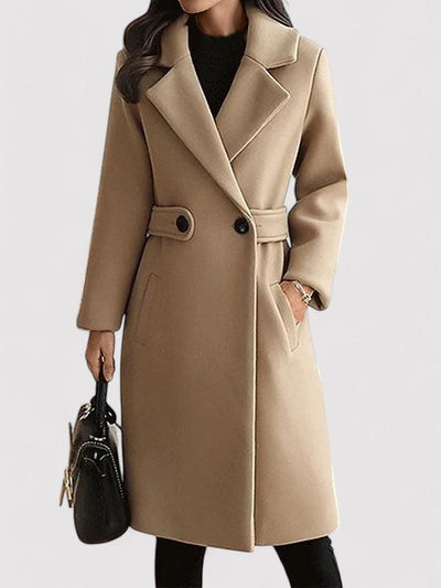 Manteau élégant pour femme, long, d'hiver, classique