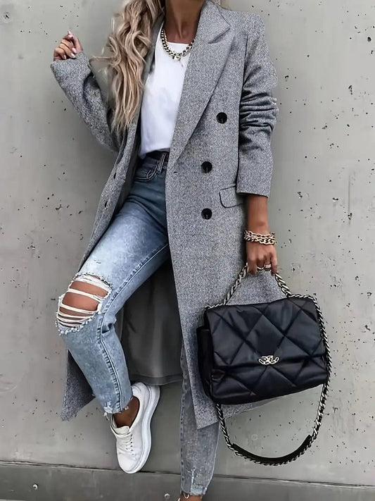 Eleganter Trenchcoat Damen Klassiker Winter - IdealeKleiden