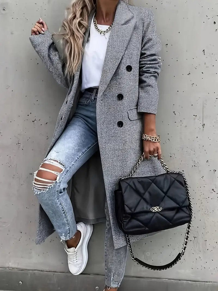 Eleganter Trenchcoat Damen Klassiker Winter - IdealeKleiden