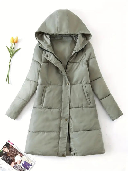 Manteau à capuche pour femme, veste d'hiver chaude et moderne