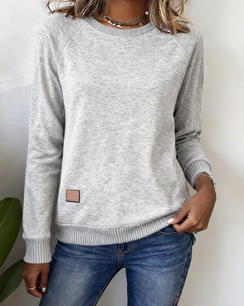 Sweatshirt col rond décontracté confortable