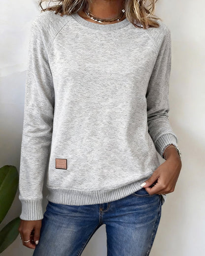 Sweatshirt col rond décontracté confortable