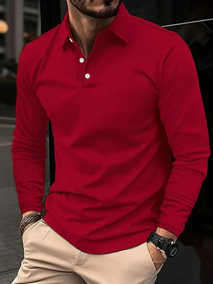 Polo à manches longues moderne pour homme