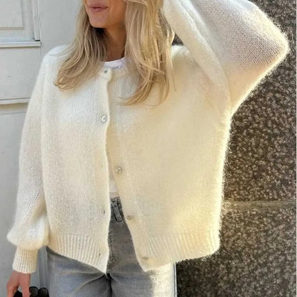 Pull pour femme, fermeture boutonnée, élégant
