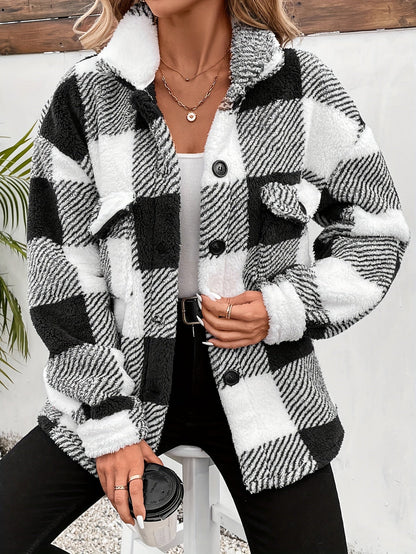 Chemise en flanelle à carreaux chaude et douce