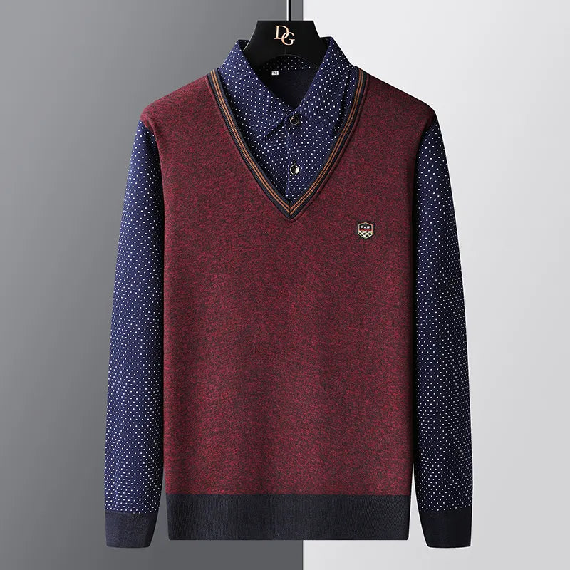 Pull polo homme