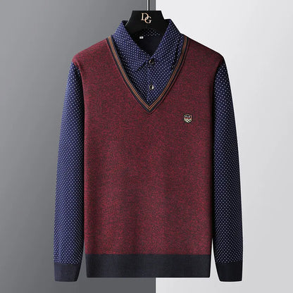 Pull polo homme
