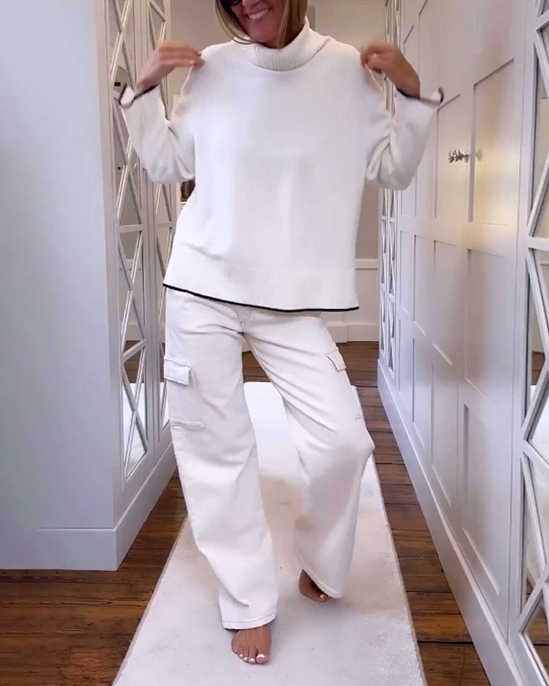 Vêtements élégants | Blouse à col montant manches longues