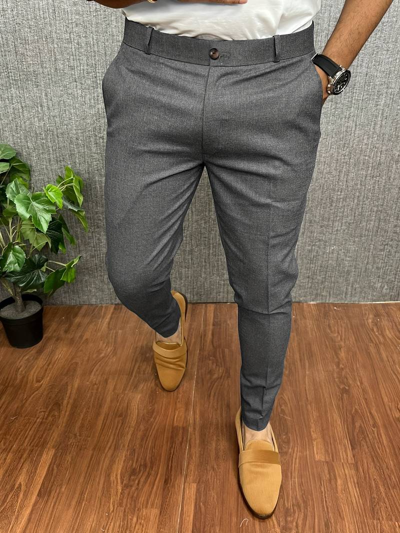 Pantalon de costume élégant pour homme Slim Fit