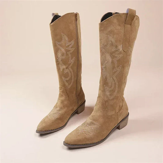 Cowgirl-Stiefel Hochwertig Komfortabel Elegante Damenschuhe - IdealeKleiden