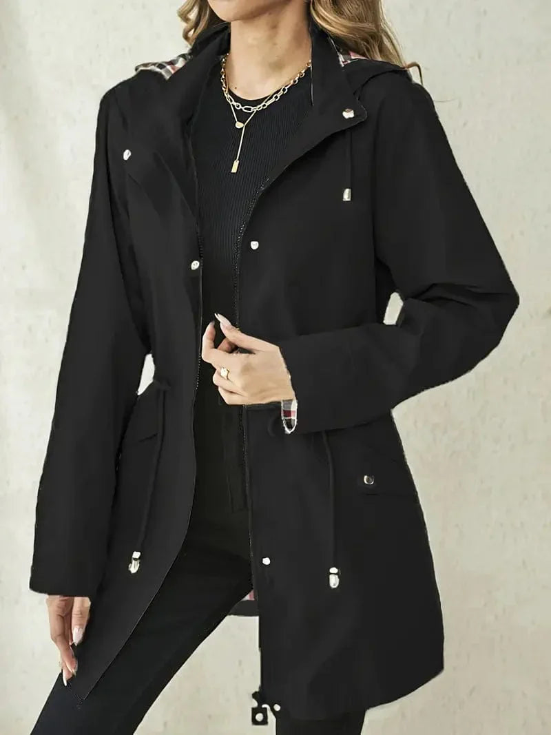 Manteau d'hiver élégant pour femme, coupe longue