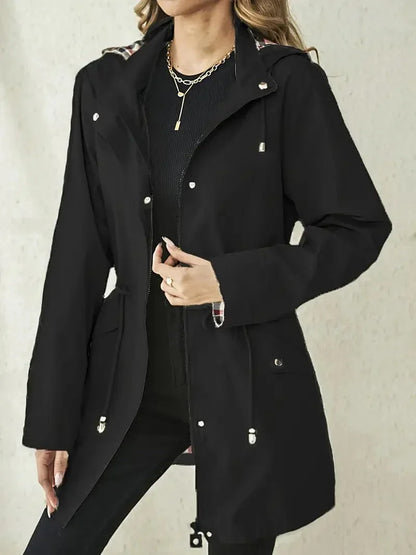 Manteau d'hiver élégant pour femme, coupe longue