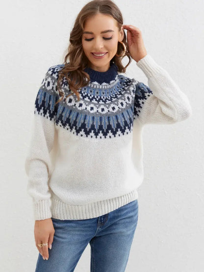 Pull élégant à motifs pour femme