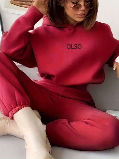 Ensemble de survêtement pour femme : sweat à capuche et pantalon de jogging