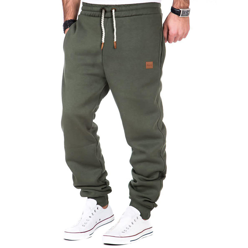 Pantalon de jogging confortable en polaire doux et élastique pour homme