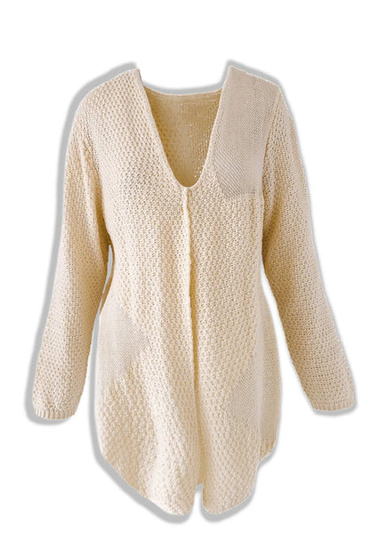 Cardigan douillet mi-long à manches longues