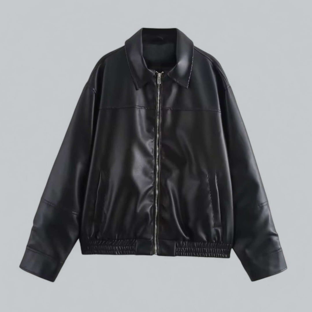 Veste en cuir rétro pour femme