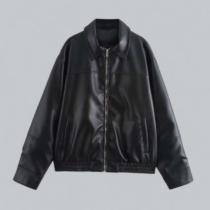 Veste en cuir rétro pour femme