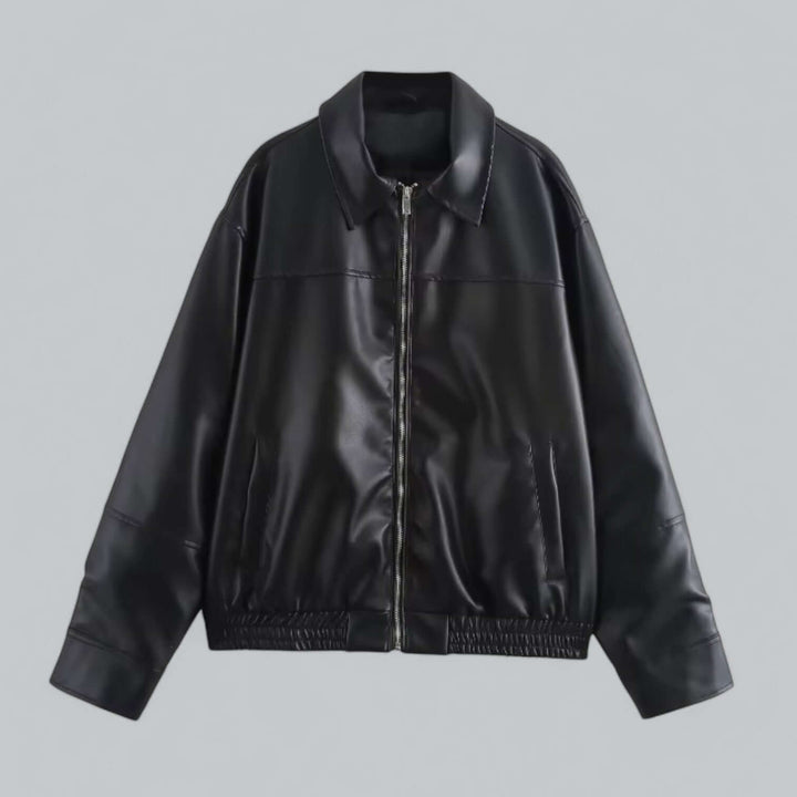 Veste en cuir rétro pour femme