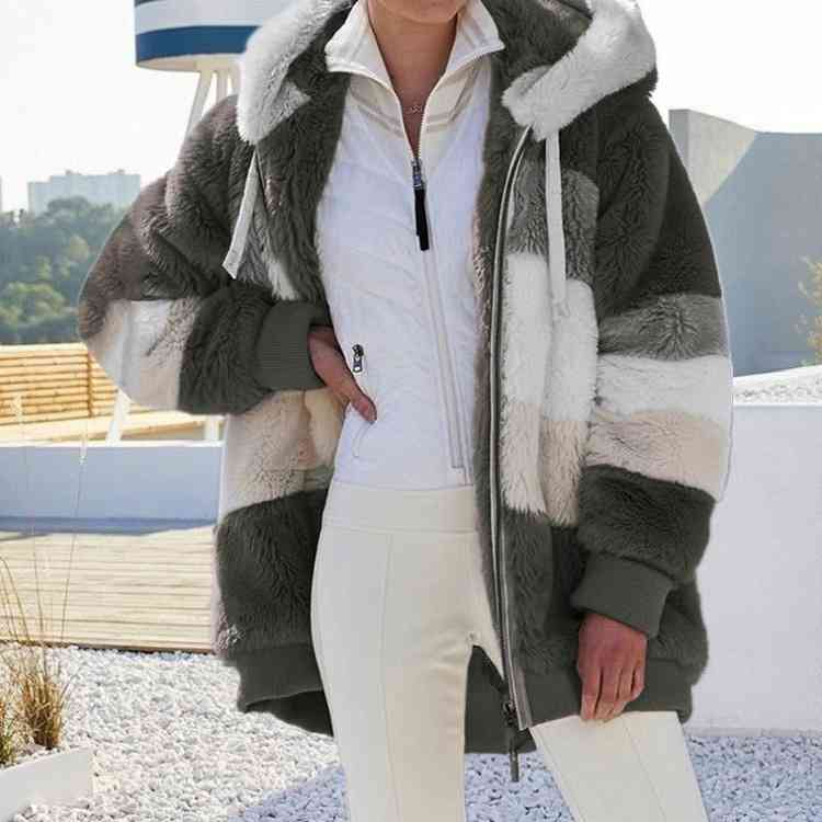 Veste à capuche tendance design Color Block