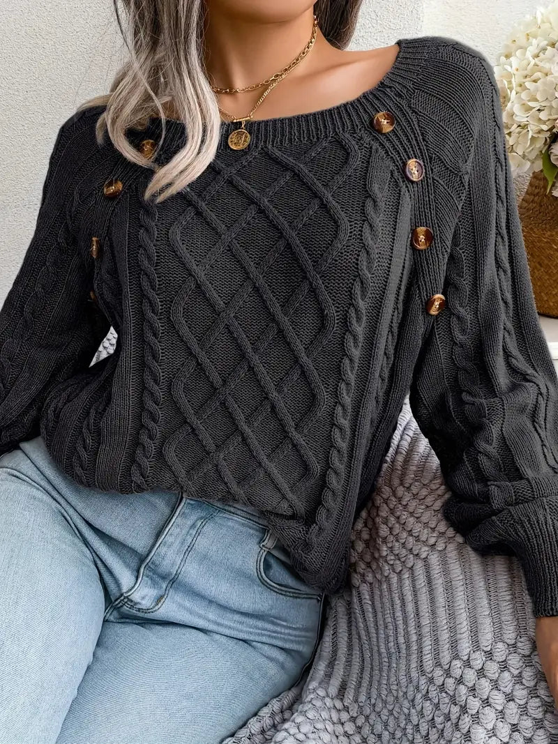 Pull rond décontracté pour femme