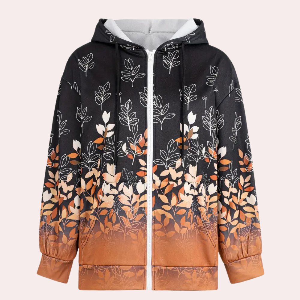 Veste d'automne stylée pour femme avec capuche