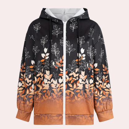 Veste d'automne stylée pour femme avec capuche