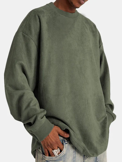 Pull Homme Suédé Classique Élégant