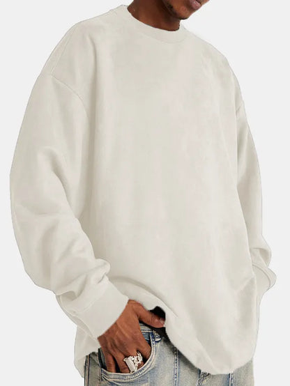 Pull Homme Suédé Classique Élégant