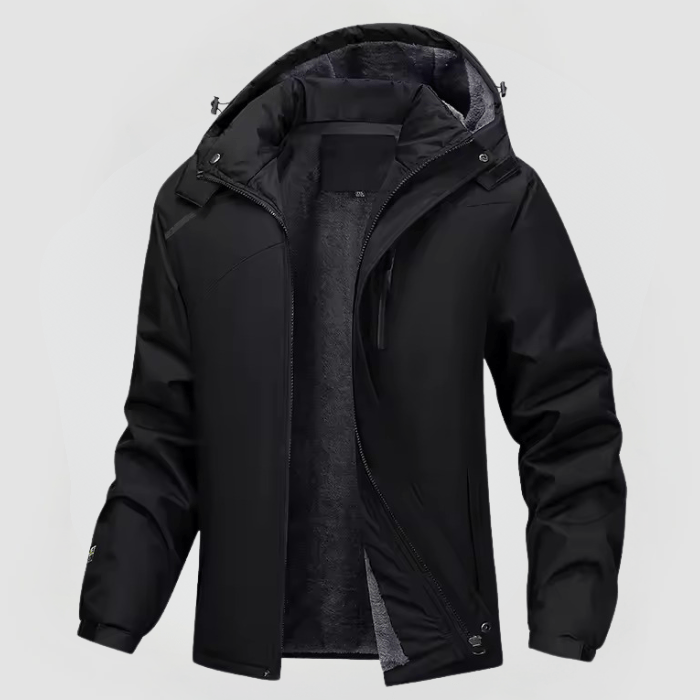 Herren Winterparka Warm Kapuze Reißverschluss - IdealeKleiden