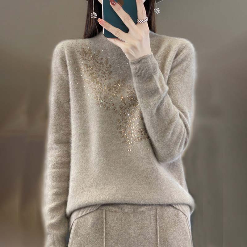 Pull pour femme à motif floral délicat