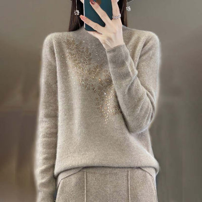 Pull pour femme à motif floral délicat